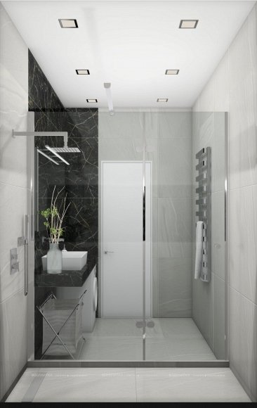 Дизайн Ванная в стиле Современный в черном цвете №12698 - 6 изображение
