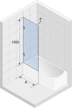 Шторка на ванну Riho Scandic S108-65, GC56200 - 2 изображение