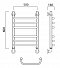 Полотенцесушитель водяной Aquanerzh лесенка скоба-групповая 60x50 - 2 изображение