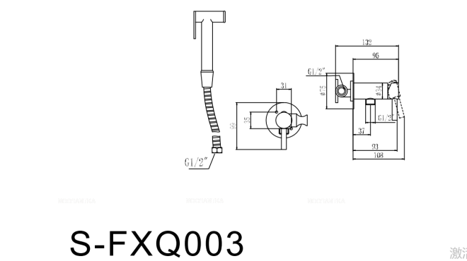 Гигиенический душ Savol S-FXQ003H черный - 2 изображение