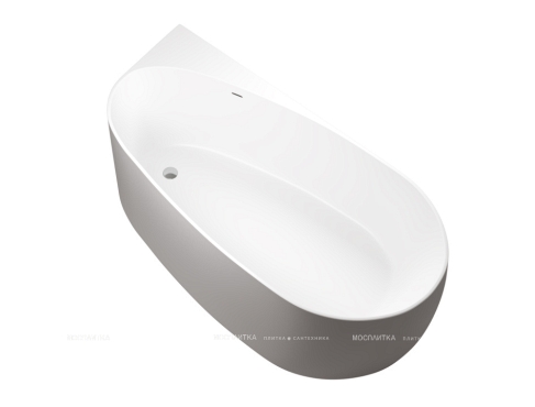 Акриловая ванна Allen Brau Priority 170x80 2.31002.21/PGM белая матовый/платиново-серый - 2 изображение