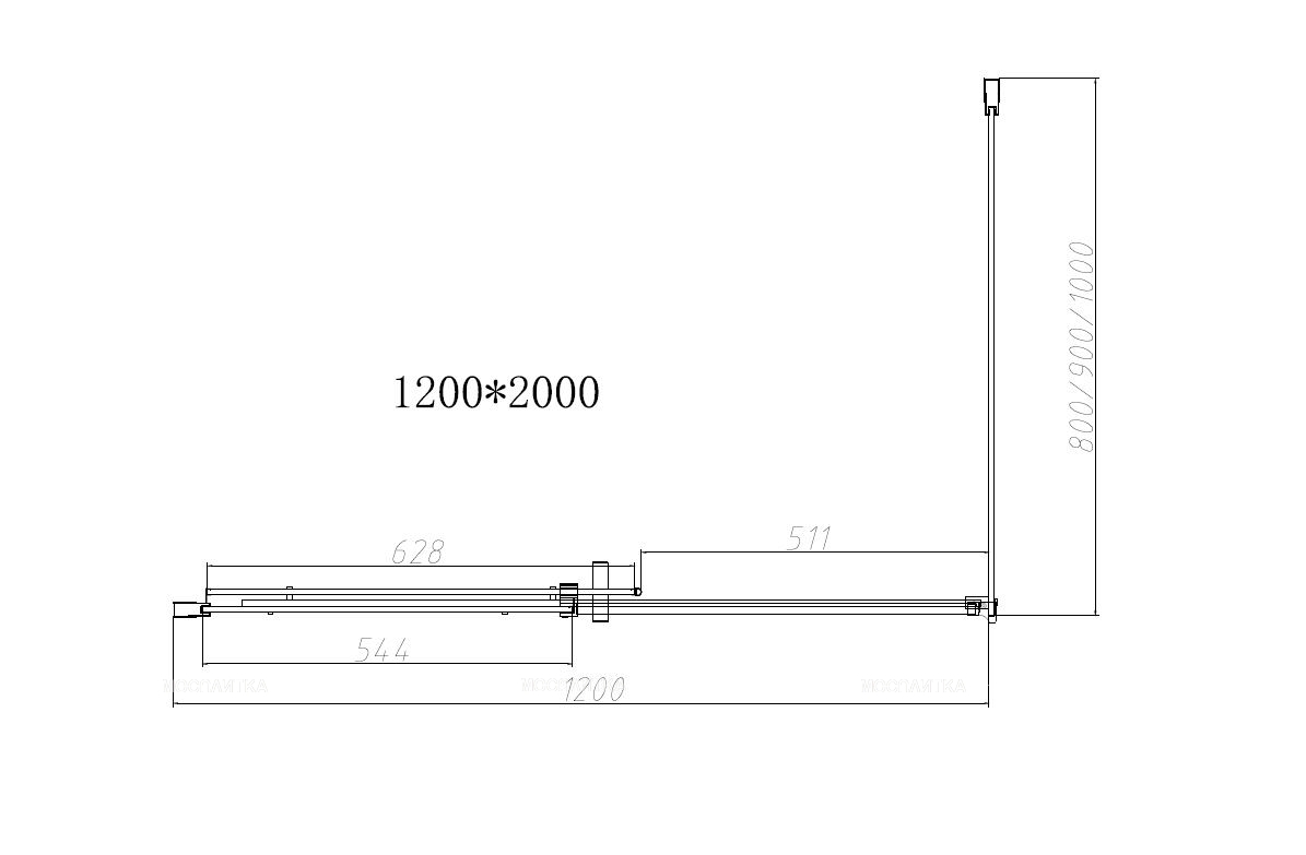 Душевой уголок Vincea Dice 120*100, хром, стекло прозрачное VSR-4D1012CL - изображение 4