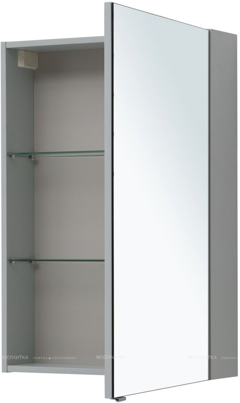 Зеркальный шкаф Aquanet Алвита New 60 Серый - изображение 7