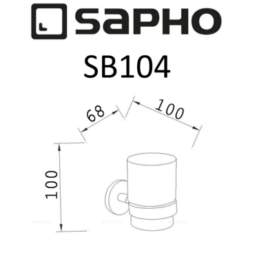 Стакан Sapho Samba SB104 хром - 3 изображение