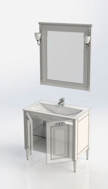 Зеркало Aquanet Паола 90 белое/серебро - 6 изображение