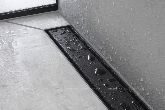 Декоративная решётка Hansgrohe RainDrain Match 56036610 60 см, черный - 2 изображение