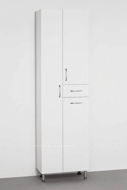Шкаф-пенал Style Line Эко Стандарт 54 с бельевой корзиной, белый - изображение 2