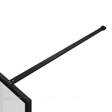 Душевая перегородка Vincea Walk in HC Art 100x200 см, VSW-1HC100CFB, профиль черный, стекло рифленое;прозрачное - 5 изображение