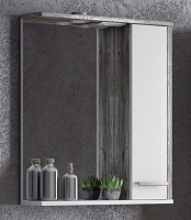 Зеркальный шкаф Corozo Лорена 65С, серый