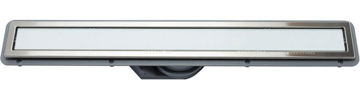 Душевой лоток Pestan Confluo Premium Line 850 белое стекло/сталь - 3 изображение