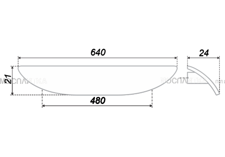 Мебельная ручка Cezares Eco 64 см RS155HCP.4/480-NERO черная - изображение 2