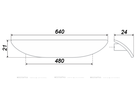Мебельная ручка Cezares Eco 64 см RS155HCP.4/480-NERO черная - 2 изображение
