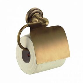 Держатель туалетной бумаги Fixsen Antik FX-61110 с крышкой, бронза