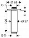Кронштейн для верхнего душа Hansgrohe 27479000 - 6 изображение