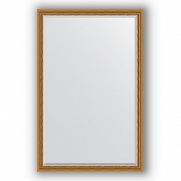 Зеркало в багетной раме Evoform Exclusive BY 3613 113 x 173 см, состаренное золото с плетением