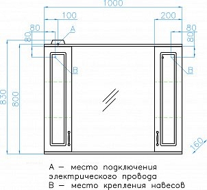 Зеркальный шкаф Style Line Олеандр-2 1000/С Люкс, белый - 11 изображение