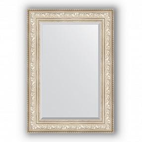 Зеркало в багетной раме Evoform Exclusive BY 3452 70 x 100 см, виньетка серебро