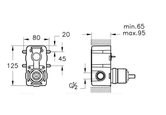 Душевой комплект VitrA Solid S A49264EXP, хром - 13 изображение
