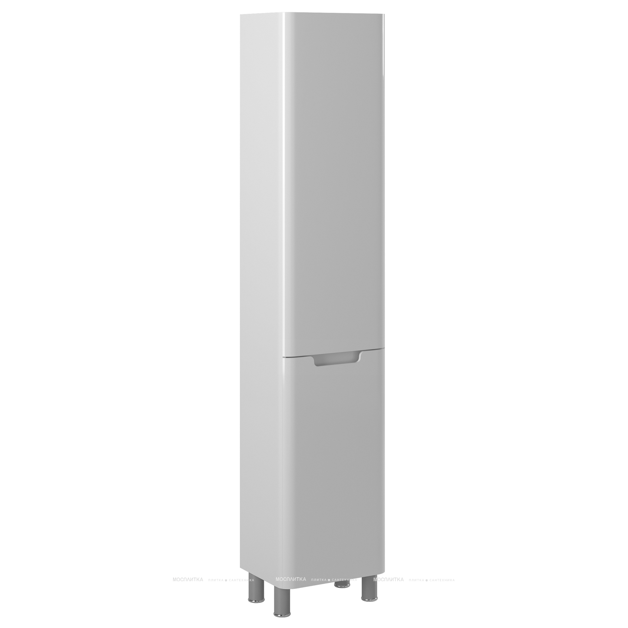 Пенал с корзиной для белья Briz Альби правый 40 см, белый глянец - изображение 2