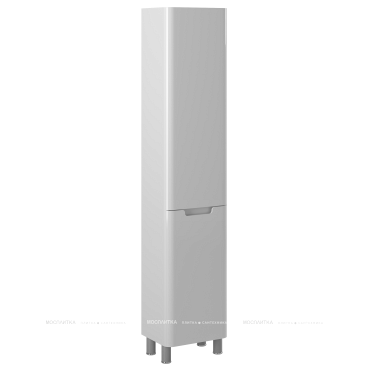 Пенал с корзиной для белья Briz Альби правый 40 см, белый глянец - 2 изображение
