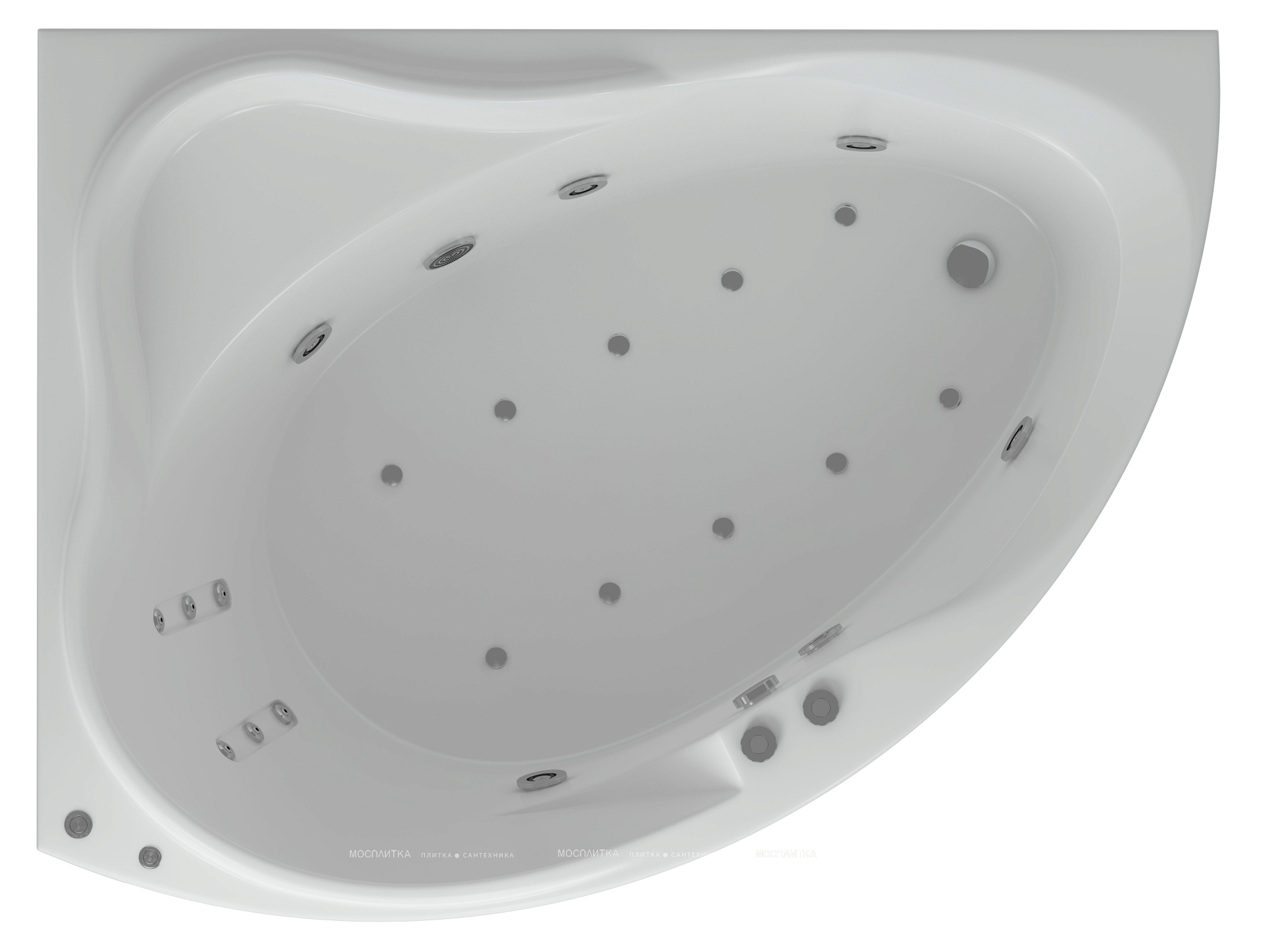 Акриловая ванна Aquatek Альтаир 160 см L на объемном каркасе - изображение 2