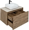 Комплект мебели для ванной Aquanet Nova Lite 75 см 249514, 1 ящик, коричневый - изображение 8
