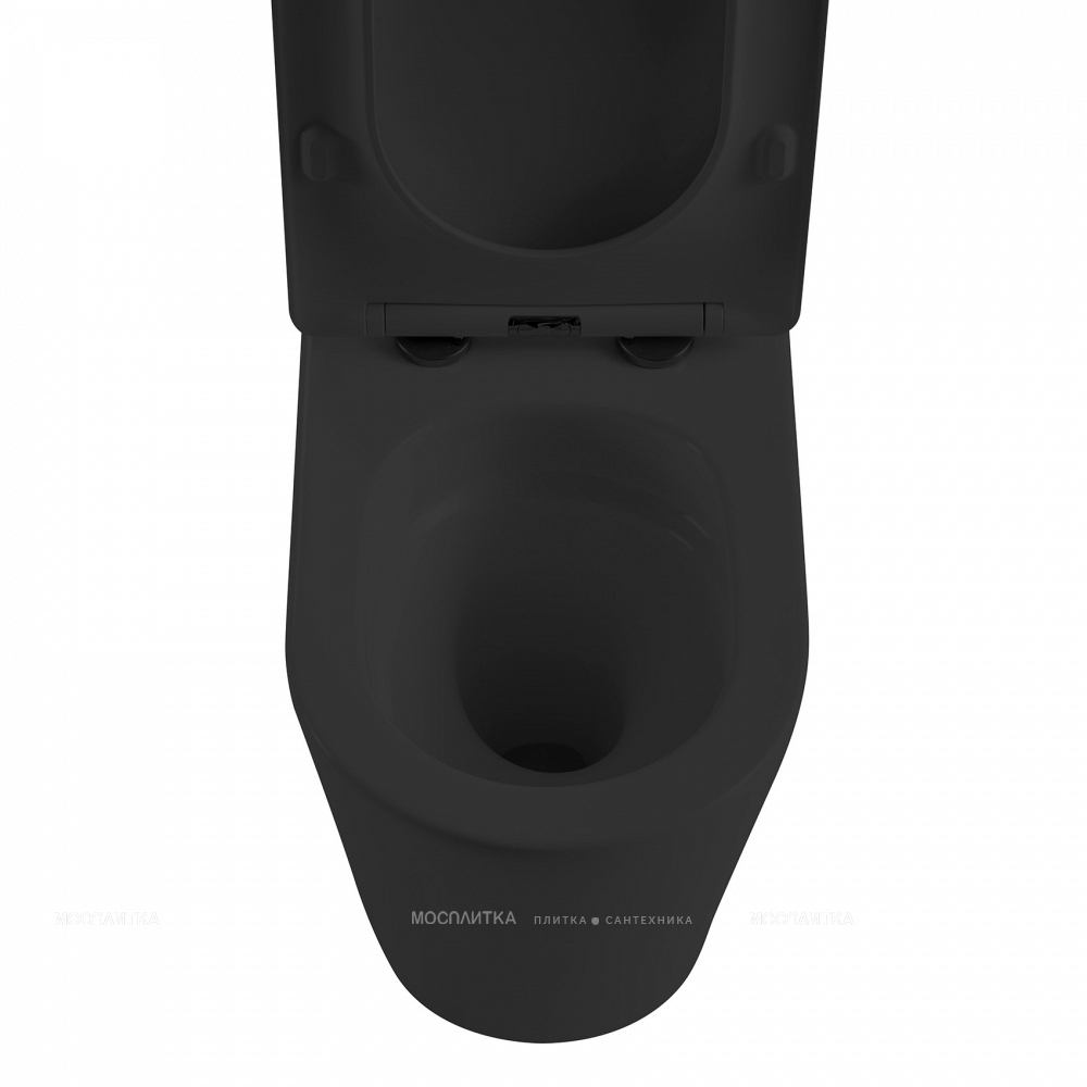 Унитаз-компакт безободковый Abber Bequem AC1112TMB с крышкой-сиденьем микролифт, черный матовый - изображение 8