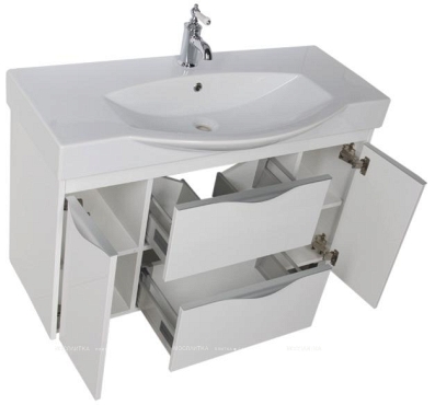 Комплект мебели для ванной Aquanet Франка 105 белый - 9 изображение