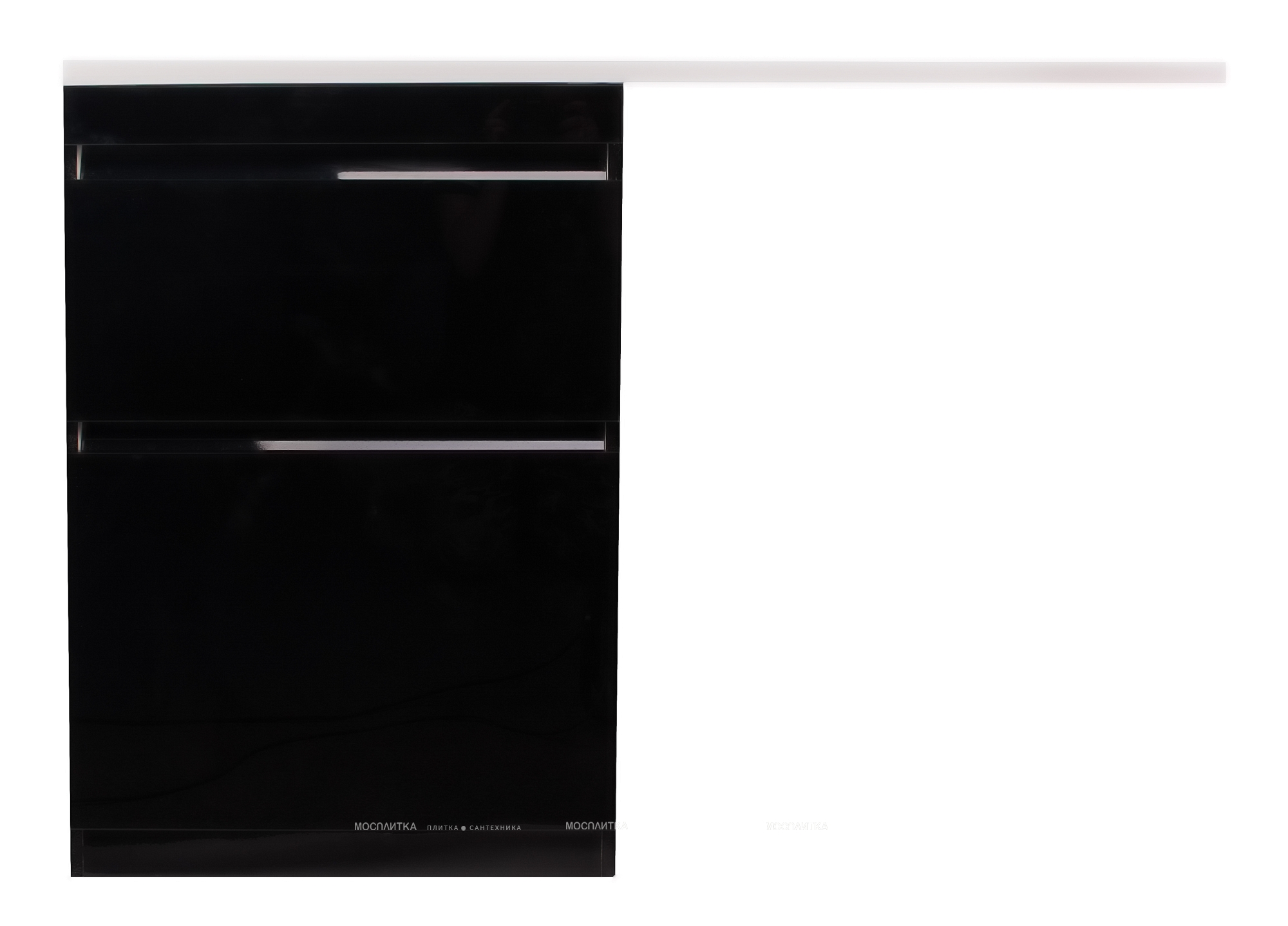 Тумба под раковину Style Line El Fante Даймонд 120, glass, СС-00000560, Люкс черная, plus, напольная - изображение 3