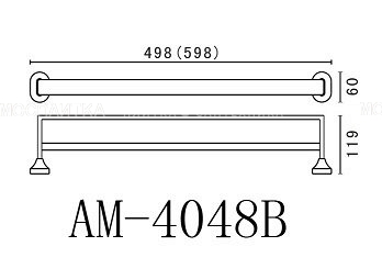 Двойной полотенцедержатель Art&Max Ovale AM-4048B - изображение 2