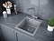 Мойка кухонная Paulmark Leer PM104249-GRM серый металлик - 3 изображение