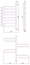 Полотенцесушитель электрический Сунержа Парео 4.0 97,8х53,5 см 30-0823-0978 матовый белый - изображение 3