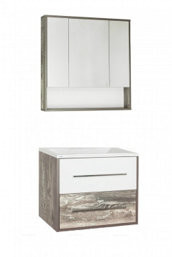 Зеркальный шкаф Style Line Экзотик 80 ЛС-00000399 древесина/белый - 4 изображение