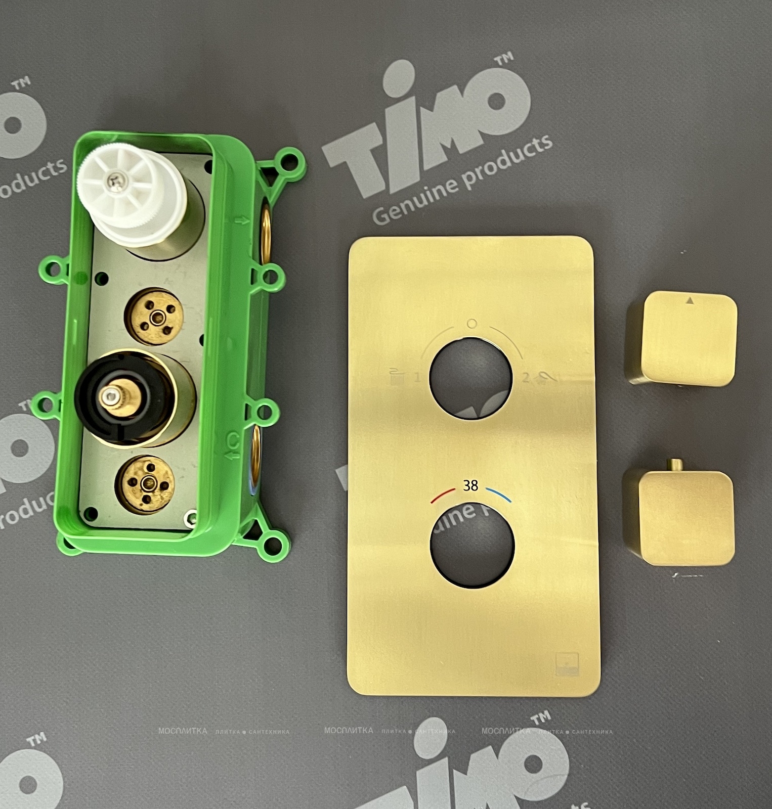 Душевой комплект Timo Petruma SX-5029/17SM с термостатом золото матовое - изображение 5