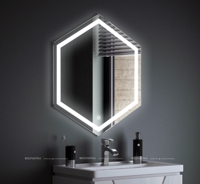 Зеркало Corozo Теор 70 см SD-00000922 белое c подсветкой - 2 изображение