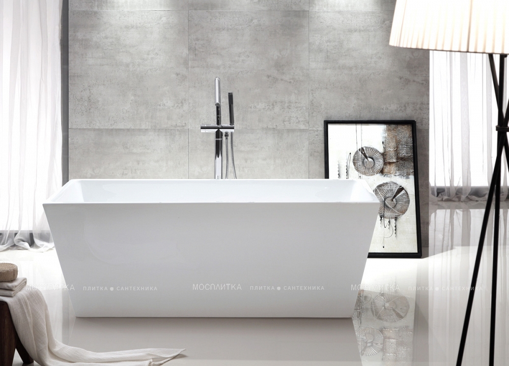 Акриловая ванна Abber 150х80 см AB9224-1.5, белый - изображение 3
