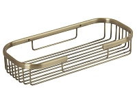 Полка-решетка Veragio Basket овальная 13х29хh5,5 см, бронза