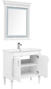 Комплект мебели для ванной Aquanet Селена 90 белый/серебро - 3 изображение
