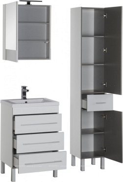 Комплект мебели для ванной Aquanet Верона 58 белый 3 ящика - 5 изображение