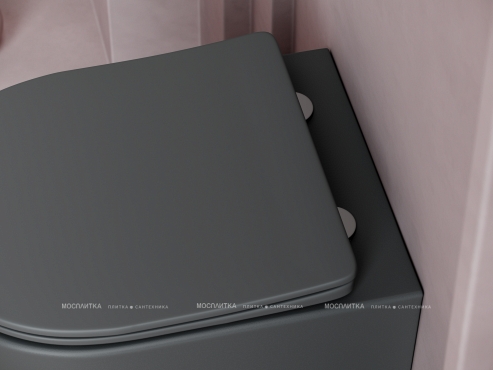 Комплект подвесной безободковый унитаз Ceramica Nova Balearica CN6000MDH Темный антрацит матовый с сиденьем Микролифт + инсталляция Creto Standart 1.0 - 6 изображение