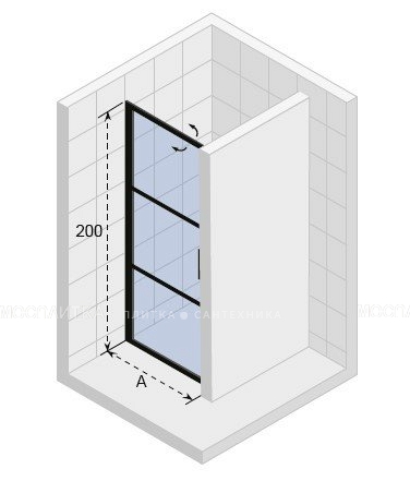 Душевая дверь Riho Grid GB101 100 - изображение 2