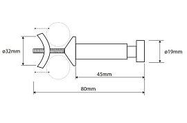 Крючок Bemeta Rawell 104506122 3.3 см на радиатор, хром
