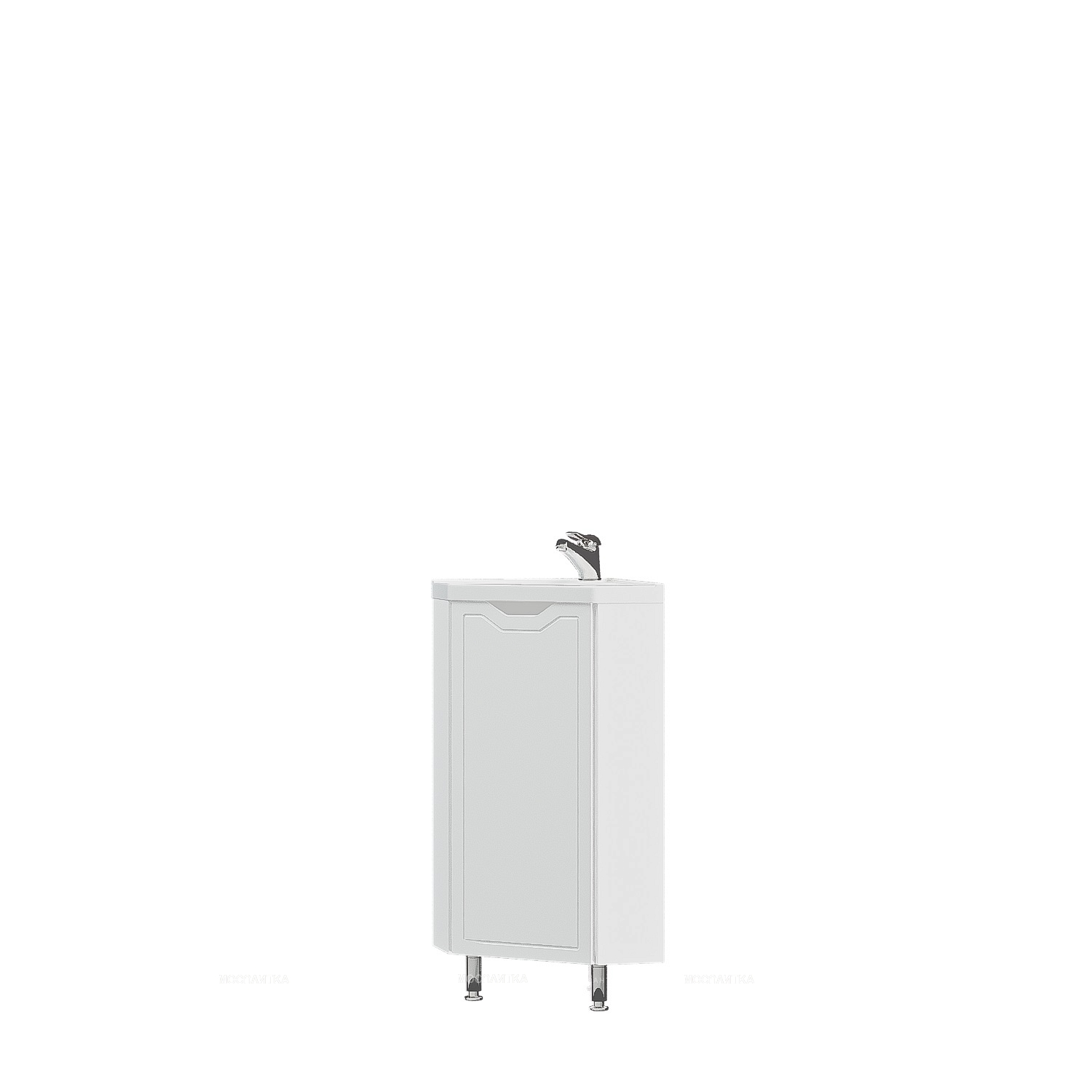 Тумба с раковиной Corozo Мирра 40 SD-00001642 глянец белая - изображение 3