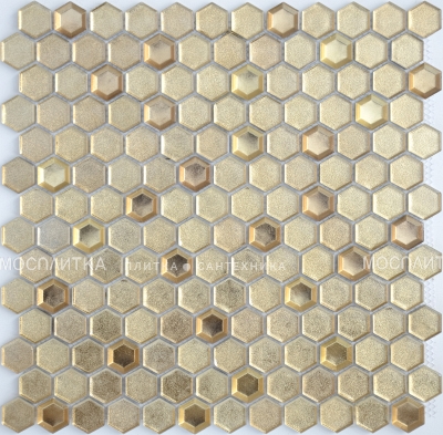 Мозаика Aureo grani hexagon 13x23x6) 30x30