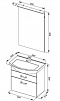 Комплект мебели для ванной Aquanet Ирис 65 2 ящика - 9 изображение