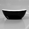 Ванна из искусственного камня 160х75 см Whitecross Onyx C 0206.160075.10100 глянцевая черно-белая - изображение 3