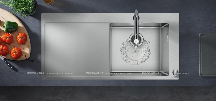 Кухонная мойка с встроенным смесителем Hansgrohe C71-F450-07 43205800, под сталь - 3 изображение