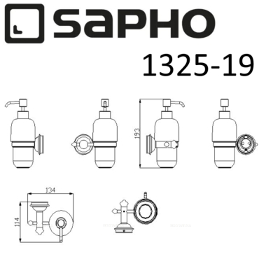 Дозатор Sapho Astor 1325-19 хром - 3 изображение