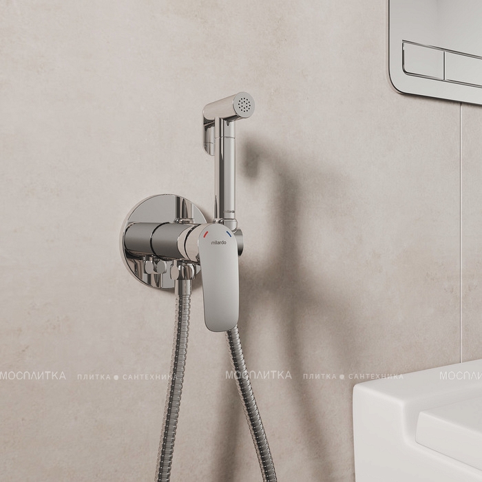 Гигиенический душ со смесителем Milardo Rora RORSBR0M08 хром - изображение 2