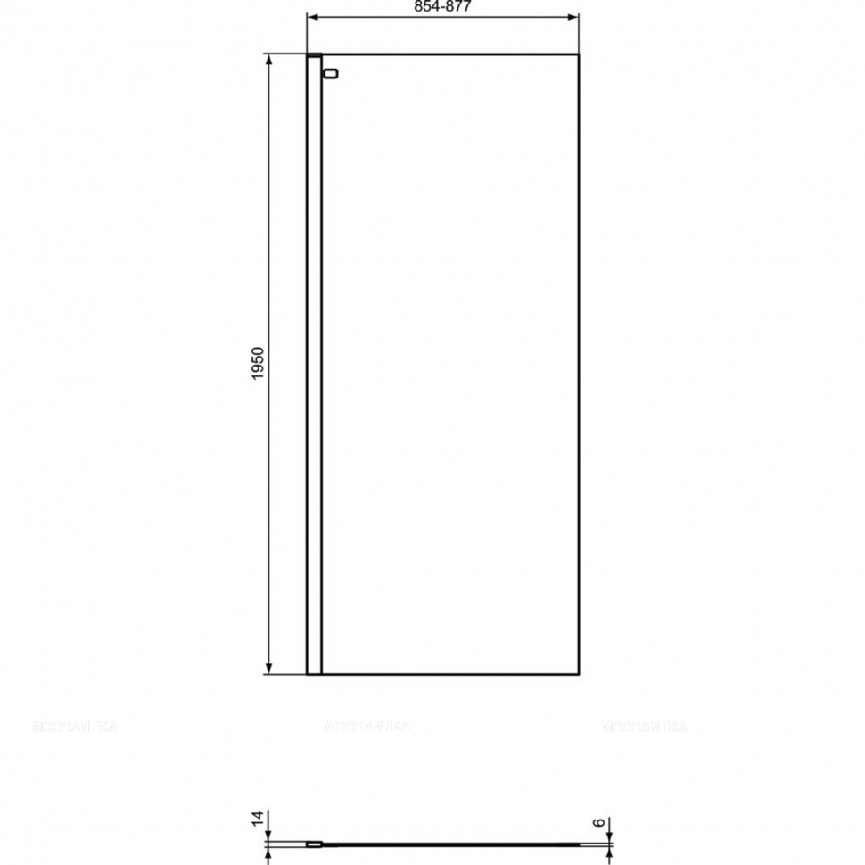 Фиксированная панель 90 см Ideal Standard CONNECT 2 Wetroom panel K9377V3 - изображение 2